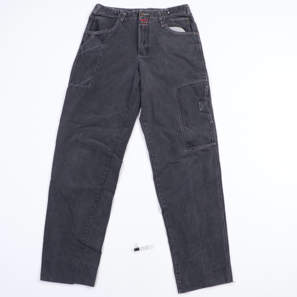 90s Streetwear Mens 36x36 Cargo Pocket Jeans Black
